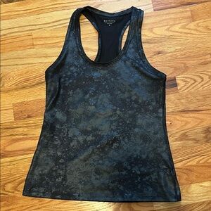 Athleta Black and Gray Patterned Tank Top